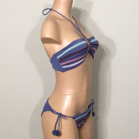 Dolce Vita blue embroidered bikini. NWT - Picture 5 of 7